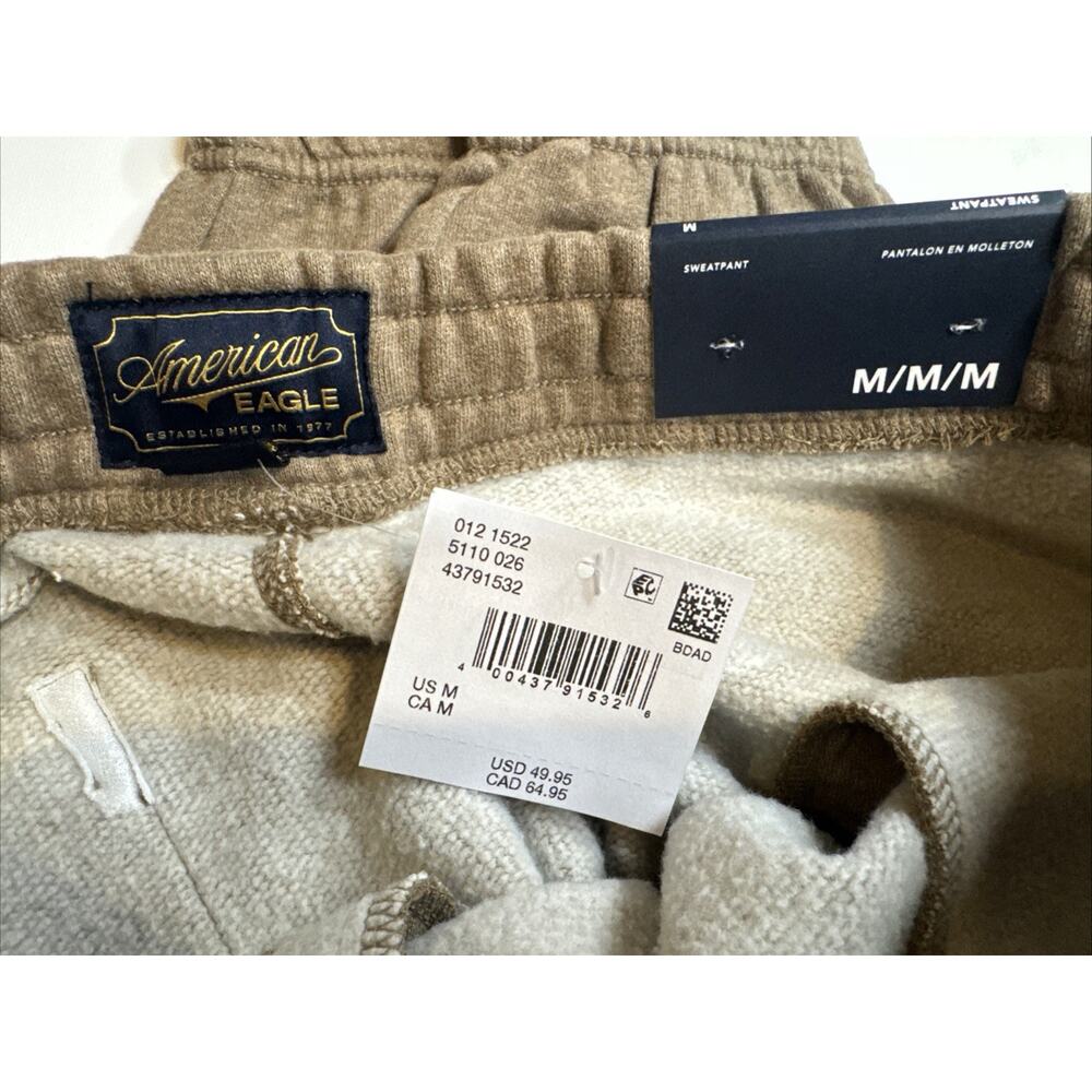 American Eagle Laidback Luxe Heavyweight Sweatpants Men’s Medium Brown‎ Joggers - Picture 8 of 10